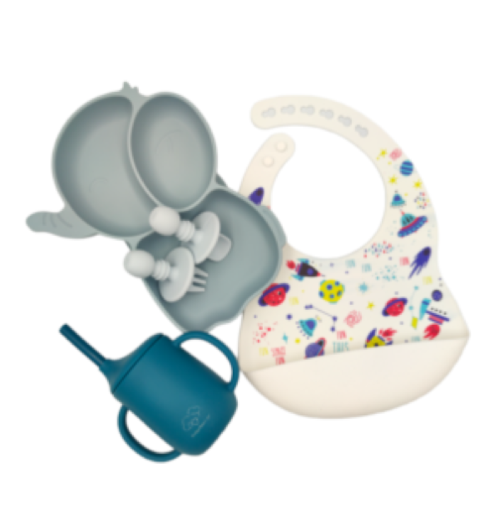 BC13 Σετ Φαγητού Σιλικόνης 5τμχ. – Γαλάζιο