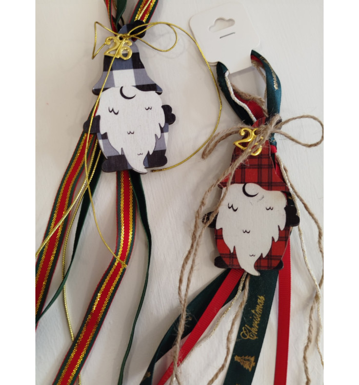 XR24 Γούρι - ξύλινος νάνος  γκρι.